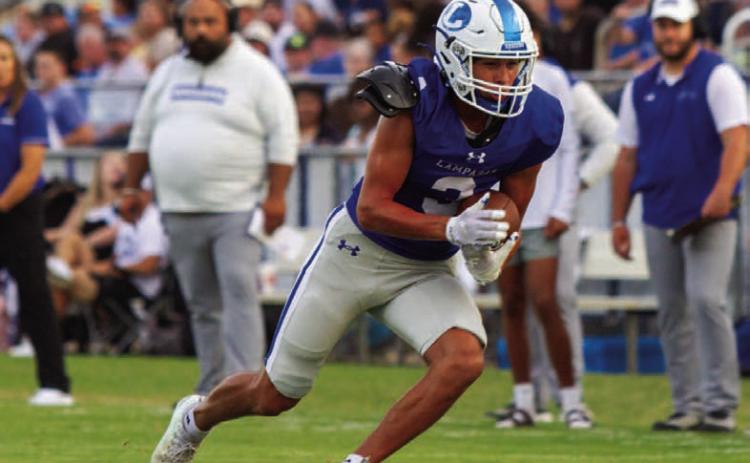 Tripp Stinnett, Lampasas’ backup quarterback, has shifted to playing wide receiver. ANA SOFIA MEYER | DISPATCH RECORD