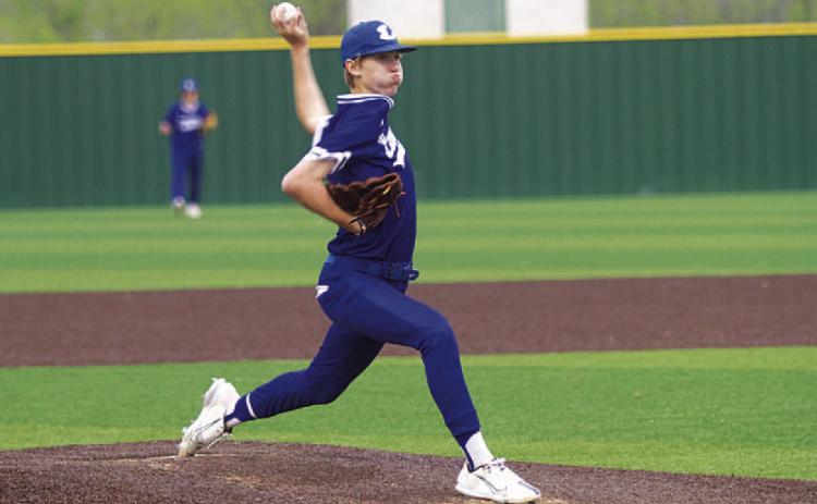 Jonas Andersen struck out 10 batters over five innings in Tuesday’s loss to Burnet. HUNTER KING | DISPATCH RECORD