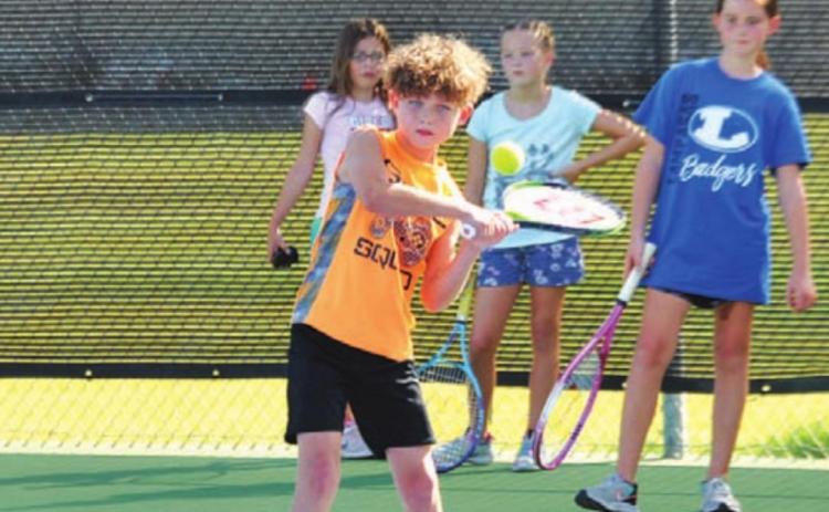 Kurt Hannabass participated in the first tennis camp in June. FILE PHOTO