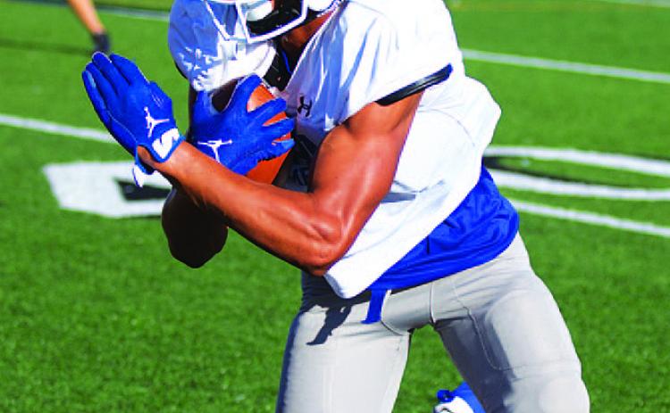 HUNTER KING | DISPATCH RECORD Ty Johnson made multiple plays including scoring a touchdown in the scrimmage.