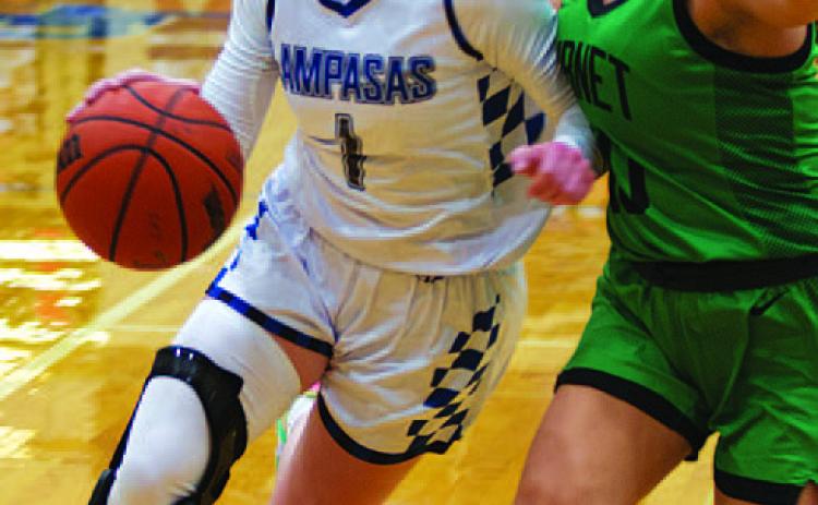 Aspen Wheeler was the Lady Badgers’ leading scorer in Tuesday’s contest. HUNTER KING | DISPATCH RECORD