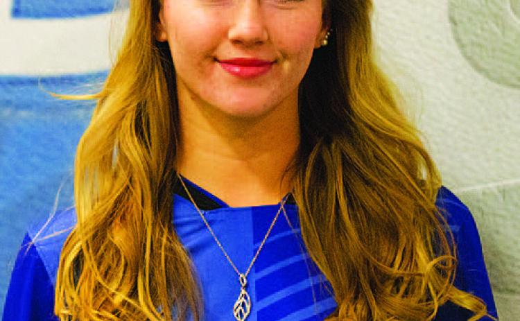 Name: Eden Gibson Class: Sophomore Sport: Soccer Favorite Teacher or Coach: Coach Burnside Favorite Place in Lampasas: The park One Person You Look Up To: My momma Main Goal This Season: To learn defense
