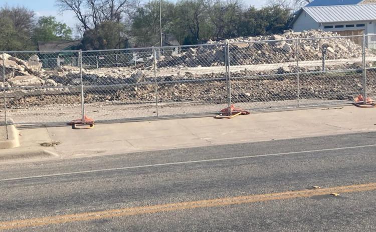 The site of the former county jail is just piles of rocks. Demolition of the detention center on Fourth Street took several weeks to complete. MONIQUE BRAND | DISPATCH RECORD