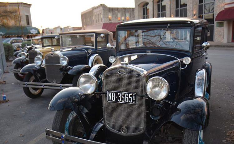 Although the look can be deceiving, this photo capuring vintage automobiles along the Lampasas downtown square was taken in March and published in the April 1, 2025 edition. The image provides a glimpse of what downtown square may have looked like years ago. FILE PHOTO