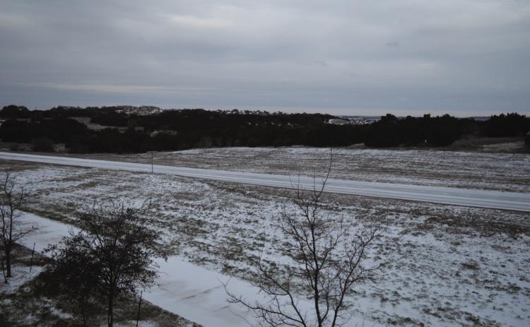 The Central Texas area just south of Lampasas received a light dusting of snow Tuesday – just enough to make some yearn for a snowy play day. ERICK MITCHELL | DISPATCH RECORD