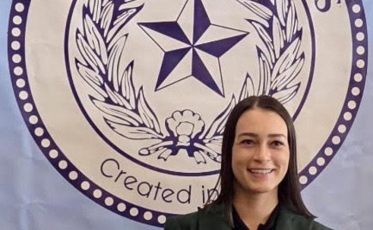 Courtesy photo Michaela Ellison of Dallas is a recent inductee in the State Bar of Texas. She was a member of the Lampasas High School Class of 2014.