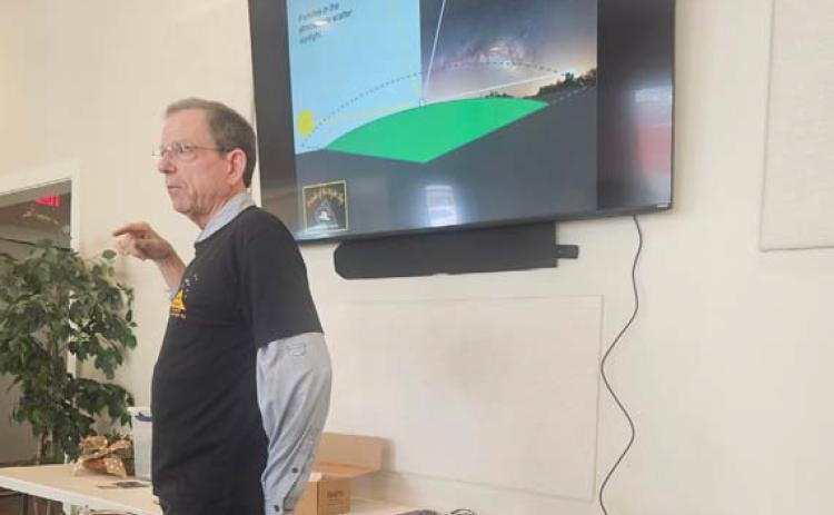 Mike Watson of the Lampasas County Friends of the Night Sky group provides guidelines on energy-efficient lighting options and ways to help preserve the night sky. courtesy photo