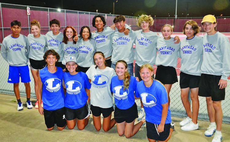 The tennis team is heading into a district championship match next week. COURTESY PHOTO