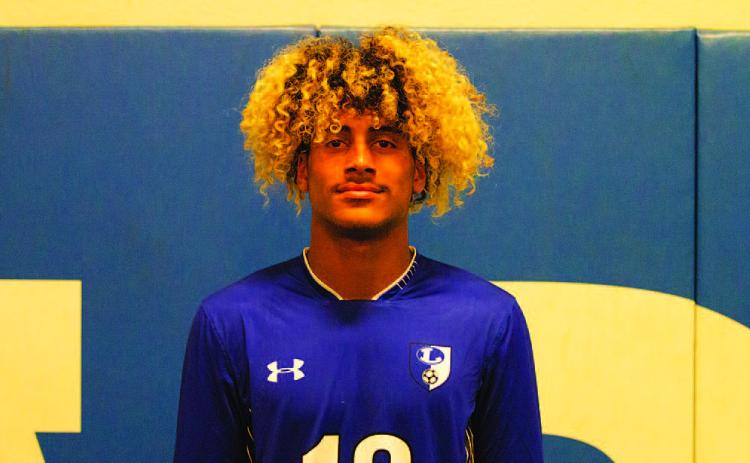Name: Jaden McElwain Class: Junior Sport: Soccer, Football and Track Favorite School Subject: Math Favorite Vacation: The Riverwalk One Person To Meet: Travis Scott Main Goal This Season: Go to state