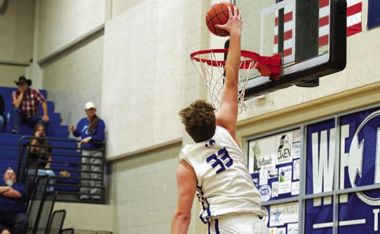 HUNTER KING | DISPATCH RECORD Beau Patterson throws down a dunk in Tuesday’s contest.