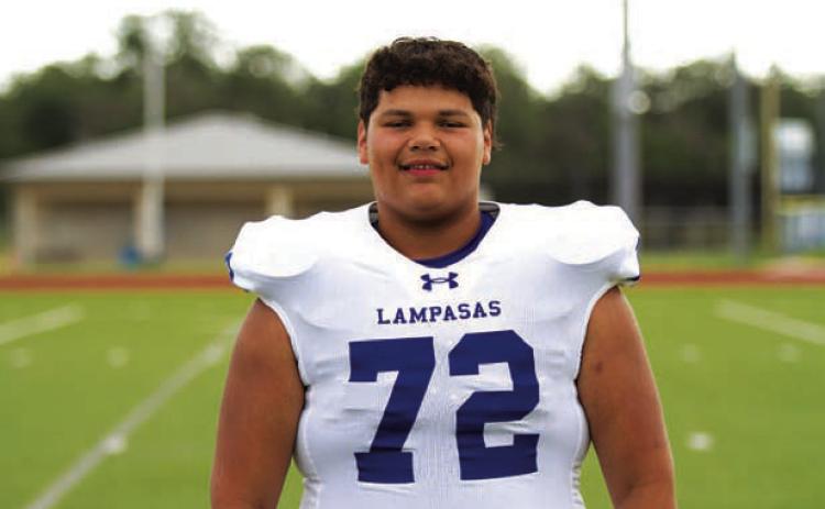 Name: Alex Mejorada Class: Sophomore Sport: Football and Powerlifting Favorite Teacher or Coach: Coach Kleckner Favorite Place in Lampasas: Storm’s One Person You Look Up To: My cousins Main Goal This Season: Get stronger