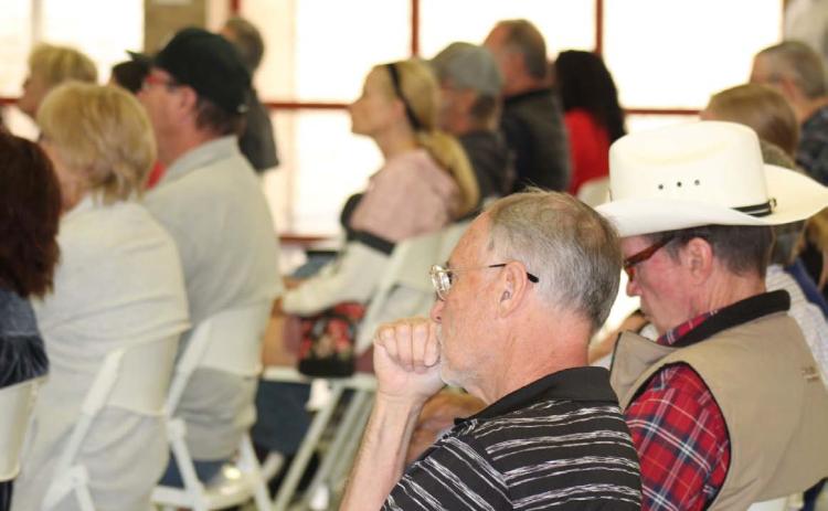A large crowd attended the town hall meeting Wednesday evening concerning plans for the 2024 total solar eclipse event that is expected to bring thousands to Lampasas County. JOYCESARAH MCCABE | DISPATCH RECORD