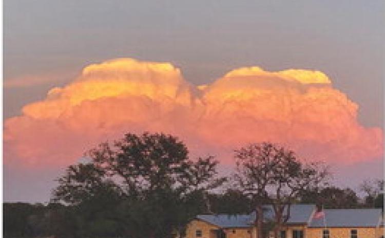 This cloud formation was spotted Sunday afternoon from the western portion of Lampasas. The area was under a tornado watch at the time, although no severe weather developed here. Rain returned to the city later in the week. COURTESY PHOTO | PHIL GARRETT