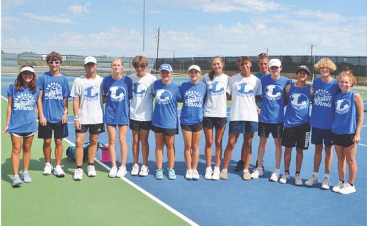 COURTESY PHOTO | KENNETH PEISER The tennis team is ready to compete in district competition. They started in Stephenville on Thursday.