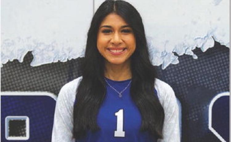 Name: Arielle Aguirre Class: Senior Sport: Volleyball and Track Favorite Movie: Seven Pounds Favorite Midnight Snack: Chips or Ice Cream Favorite Social Media: Snapchat Main Goal This Season: Leave it all on the court