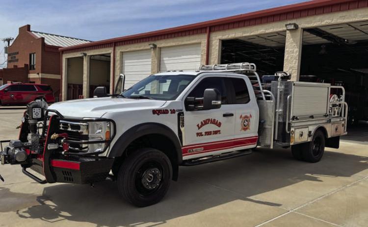 Squad 10, the new Lampasas Volunteer Fire Department truck, is ready for a commemorative push-in ceremony on June 8. COURTESY PHOTO | LAMPASAS VOLUNTEER FIRE DEPARTMENT