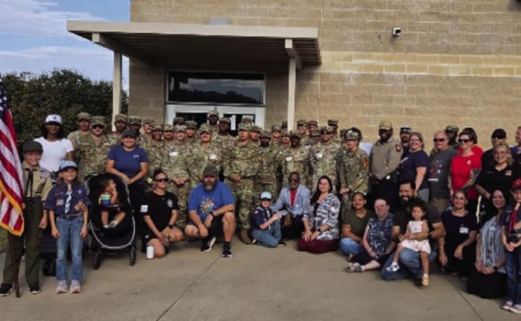 COURTESY PHOTO Visitors for the Taylor Creek Elementary observance of 9/11 included veterans and the campus Adopt-A-Unit, the 720th Military Police Brigade.