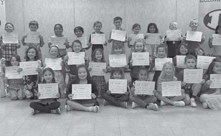 First-grade citizenship award winners. courtesy photo | Hanna Springs elementary