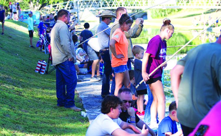 HUNTER KING | DISPATCH RECORD Young anglers from all over town gathered at W.M. Brook Park on Wednesday morning for the yearly Spring Ho Kiddie Fishing Derby. Results from the event will be available in an upcoming edition.