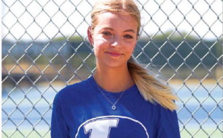 Name: Charlotte Carmack Class: Senior Sport: Tennis Favorite Movie: The Maze Runner Favorite Midnight Snack: Pineapple Favorite Social Media: TikTok Main Goal This Season: Improving Myself and Hitting Harder