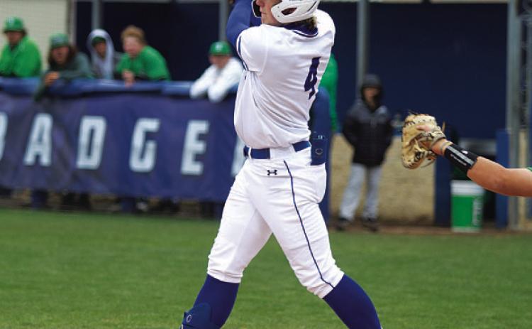 HUNTER KING | DISPATCH RECORD Rawlin Smith hits a pitch during the Burnet game.