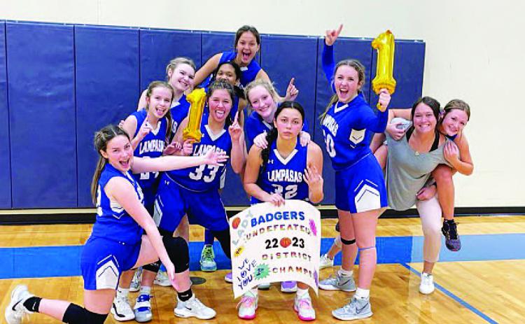 COURTESY PHOTO | REAGAN OWEN TWITTER This group of freshmen went undefeated on their way to a district title.