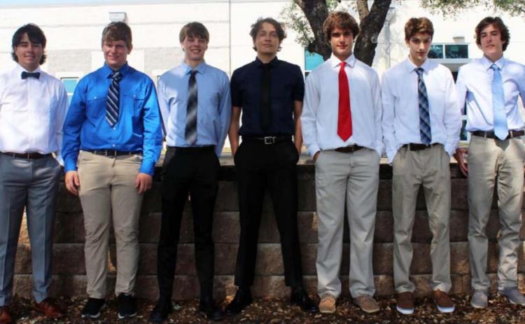 Chosen to represent Lampasas High School at the 2022 American Legion Boys State session are, from left, students Tak Stinnett, Hank Kielpinski, Ben Stone, Luke Coonrod, Aden Rascoe, Luke Shivers and Owen Stubbs. VERONICA BUTLER | DISPATCH RECORD