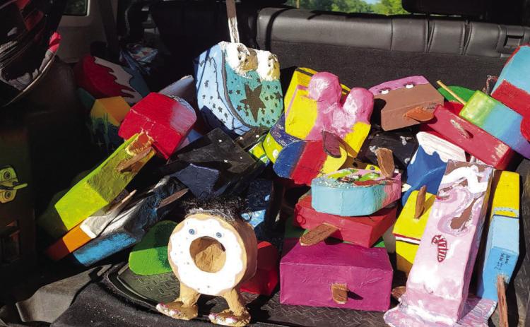 LAFTA has distributed over 70 popsicles developed by sixth-grade Lampasas Middle School art students to 25 different businesses. Here is a glance at some of the popsicles that can be found around town. The city-wide art installation serves as a precursor to Saturday’s Arts in the Park for Kids. COURTESY PHOT0