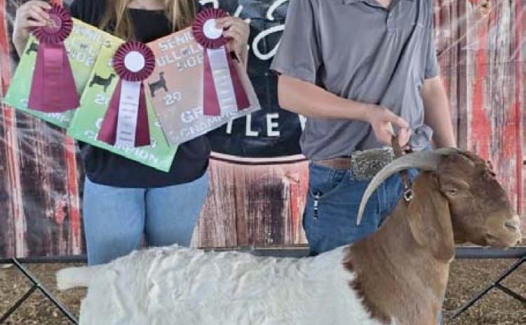 Raising goats has helped build Mason Luna’s work ethic, although he plans to enter a different field after high school graduation. COURTESY PHOTO