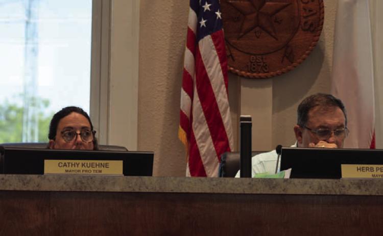 Councilwoman Cathy Kuehne and Mayor Herb Pearce questioned whether a smoke shop should qualify for a special-use permit to open at 501 S. Key Ave. ERICK MITCHELL | DISPATCH RECORD