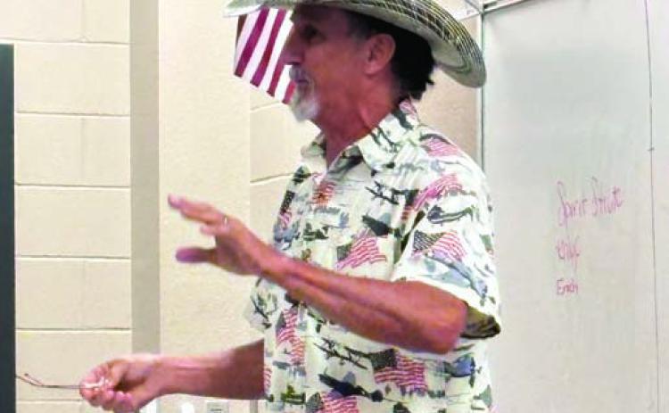 Tex Hall speaks Sept. 17 at the lecture hall on the Lampasas High School campus. COURTESY PHOTO