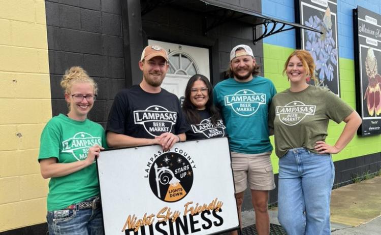 The Lampasas Beer Market team, pictured left to right, includes Meggan Harbin, Dalton Harbin, Alyssia Levine, Keith Norman and Rachel Dancer. COURTESY PHOTO