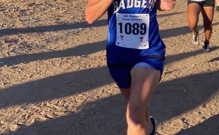 Abby Valdez runs down the trail during the regional meet in Lubbock on Monday. COURTESY PHOTO