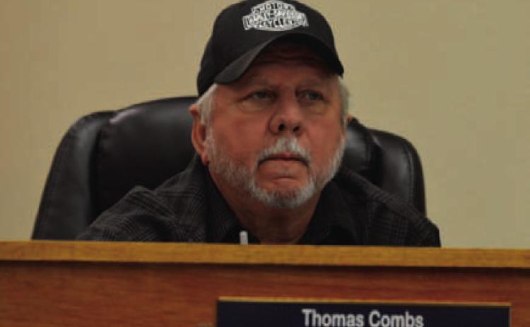 Councilman Thomas Combs offered several budget options for his colleagues to consider, each with varying tax rate increases. ERICK MITCHELL | DISPATCH REACORD
