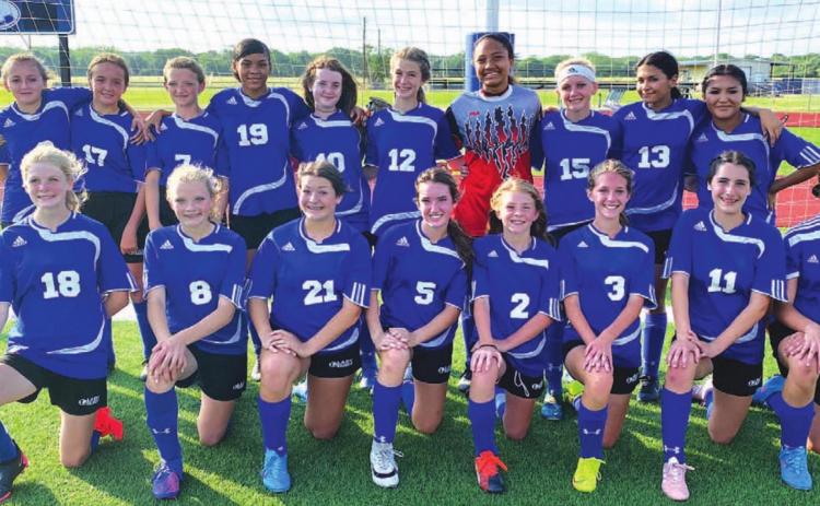 The middle school Lady Badgers pose for a team photo during their 2022 season. COURTESY PHOTO