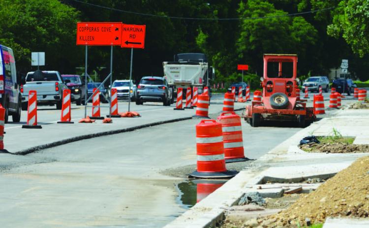 Traffic was reduced to one lane of travel in each direction last week along U.S. Highway 281, as construction continues. ERICK MITCHELL | DISPATCH RECORD