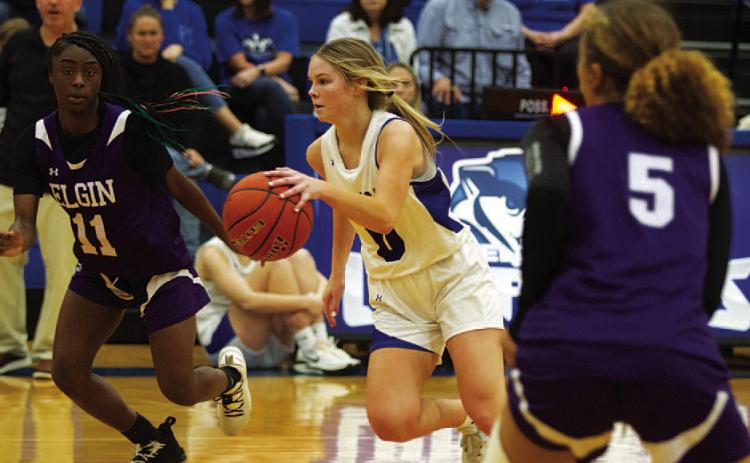 HUNTER KING | DISPATCH RECORD Addison Borchardt continues to be the Lady Badgers’ leading scorer so far this season.
