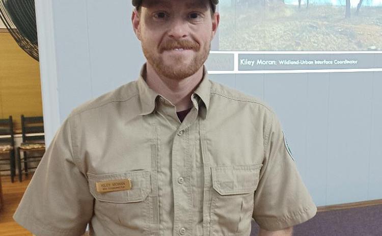Kiley Moran of the Texas A&amp;M Forest Service spoke to the February gathering of the L-M Garden and Civic Club and provided useful information on fire-resistant plants that can be used around the home. Courtesy photo