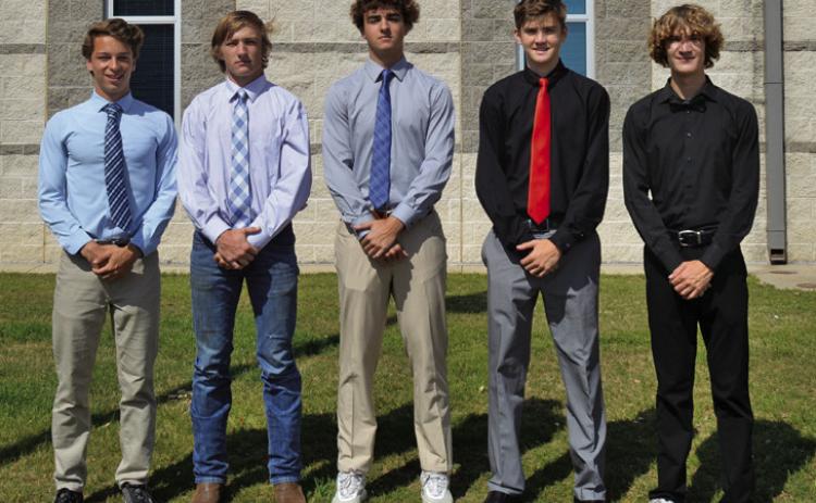 Selected to participate in the American Legion 2023 Boys State session are, from left to right, Parker Weinheimer, John Brock Langford, Landon Richardson, Keaton Black and Luke Rogers. Not pictured: Preston Isom. ERICK MITCHELL | DISPATCH RECORD