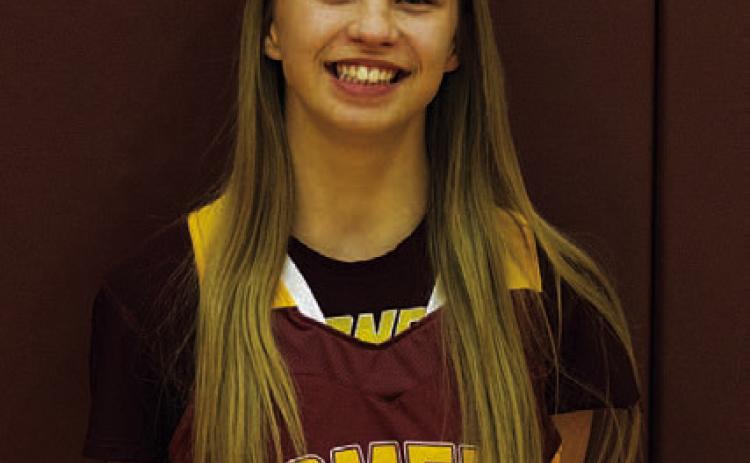 Name: Abigail Tower Class: Freshman Sport: Basketball, Volleyball, Track and Tennis Favorite Movie: Shrek Favorite Midnight Snack: Nerd Clusters Favorite Social Media: TikTok Main Goal This Season: To make the playoffs