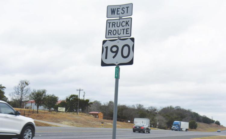 Drivers make their way to and from the Lampasas city limits Wednesday morning on U.S. Highway 190. One recent study reported that the Texas highway is among the three most dangerous roads in the country. MONIQUE BRAND | DISPATCH RECORD