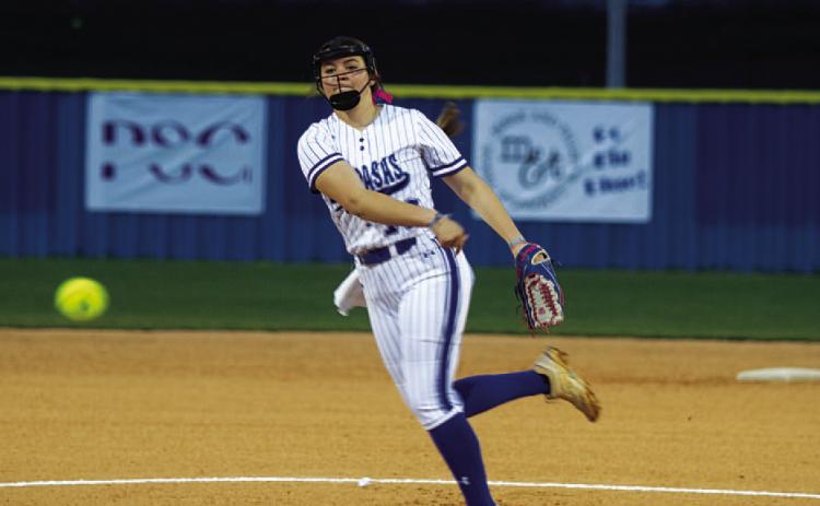 HUNTER KING | DISPATCH RECORD Brooklyn Farmer was dominant in the circle for the first two innings of Tuesday’s game.