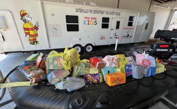 The city of Kempner participated in a donation drive to support the Gatesville Fire Department, which has been battling a 33,000- acre fire in Coryell County.