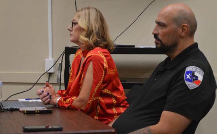 Kempner City Manager Rebecca Ramos and Police Chief Heriberto Rodriguez outlined new budget requests to the Kempner City Council at its meeting on Tuesday. ERICK MITCHELL | DISPATCH RECORD