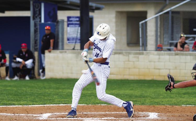 Tripp Stinnett picked up two hits against the Eagles as he continues to swing a hot bat this season. HUNTER KING | DISPATCH RECORD