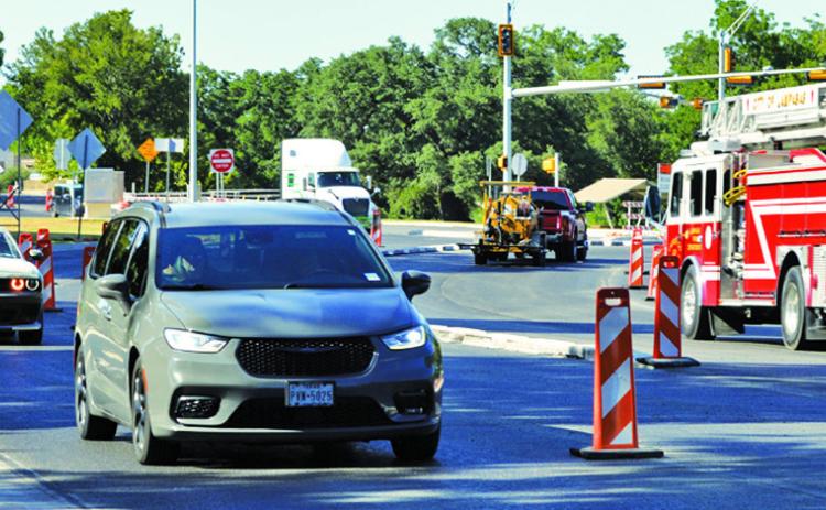 Vehicles traverse U.S. 281 near the E.E. Ohnmeiss intersection on Friday. TxDOT expects a roughly 40% increase in traffic over the next 11 years at the Key Avenue intersection of U.S. 281 and U.S. 183, highlighting the need for projects like this to increase safety and mobility. ERICK MITCHELL | DISPATCH RECORD