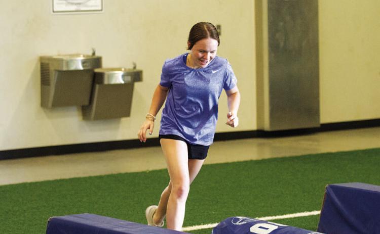 Lola Patterson works through drills from last year’s SWAT conditioning program. FILE PHOTO