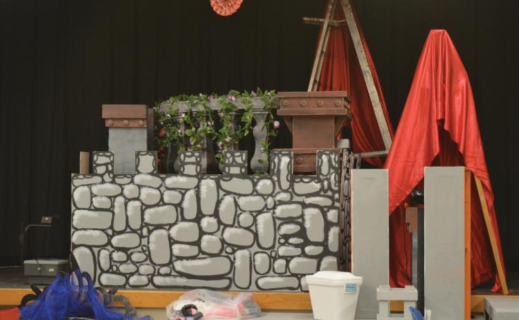 This is a look at one of the sets designed by LHS theater students for “Shrek the Musical Jr.” erick mitchell | dispatch record