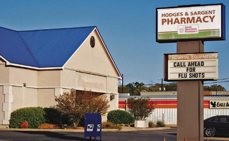 Hodges & Sargent Pharmacy will soon expand into the building next door, the former location of Bancorp South. HUNTER KING | DISPATCH RECORD