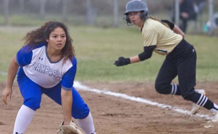 Alycia Cantu, left, shown in a previous tournament, batted 4-6 on Thursday. JEFF LOWE | DISPATCH RECORD